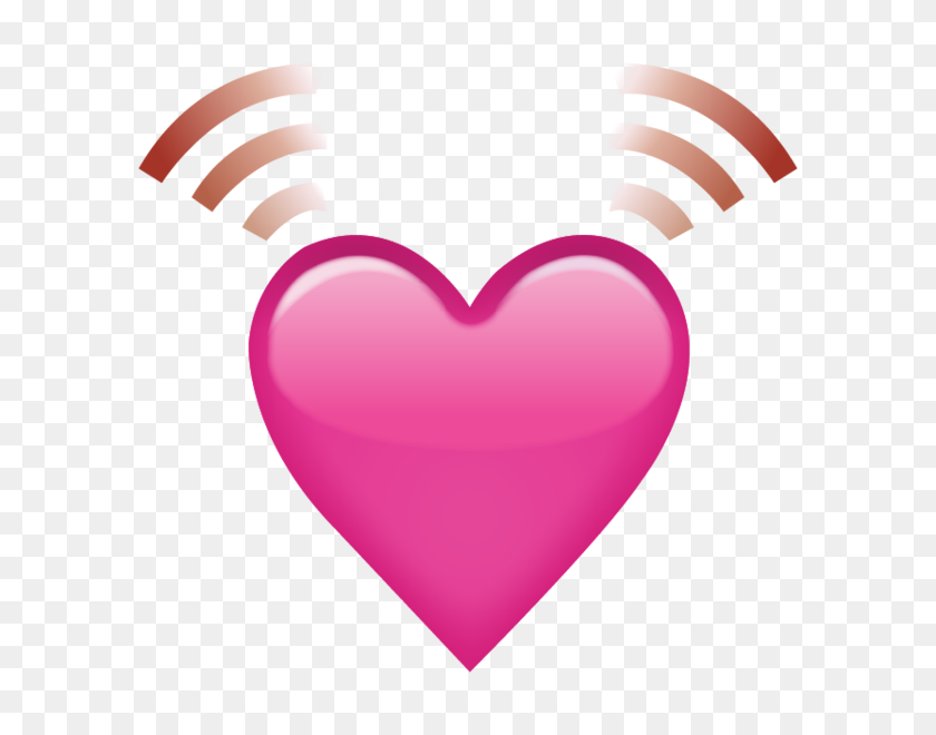 600x600 Descargar Latiendo Corazón Rosa Emoji Icono De La Isla De Emoji - Corazón Rosa Emoji Png