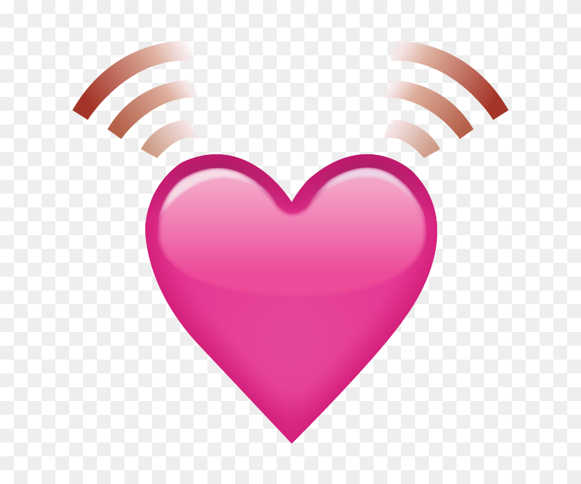 640x640 Скачать Beating Pink Heart Emoji Icon Emoji Island - Розовый Png