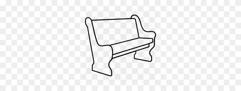 260x260 Download Bench Outline Clipart Bench Clip Art Drawing - Sofa Clipart