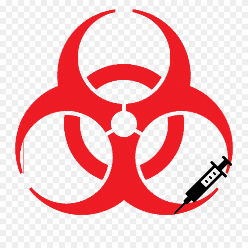 900x900 Download Biohazard Symbol Clipart Biological Hazard Symbol - Radioactive Symbol PNG