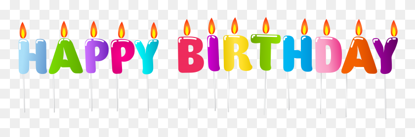 8000x2245 Download Birthday Candles Free Png Transparent Image And Clipart - Birthday Background PNG