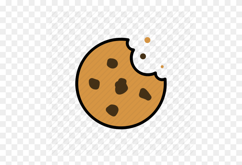 512x512 Download Biscuits Icon Clipart Chocolate Chip Cookie Black - Cookie Clipart Black And White
