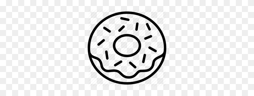 260x260 Descargar Donut De Dibujos Animados En Blanco Y Negro Imágenes Prediseñadas De Donuts Sprinkles - Donut Clipart Fondo Transparente