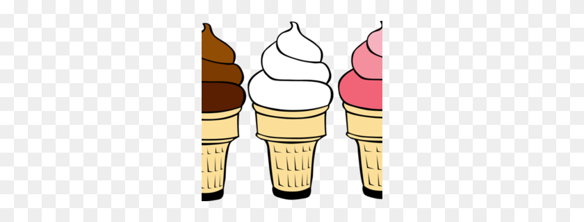 260x260 Download Black And White Ice Cream Cone Clip Art Clipart Ice Cream - Sundae Clipart
