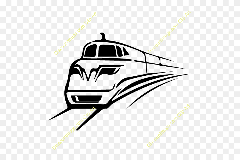 500x500 Download Black And White Image Of A Train Clipart Train Rail - Railway Clipart