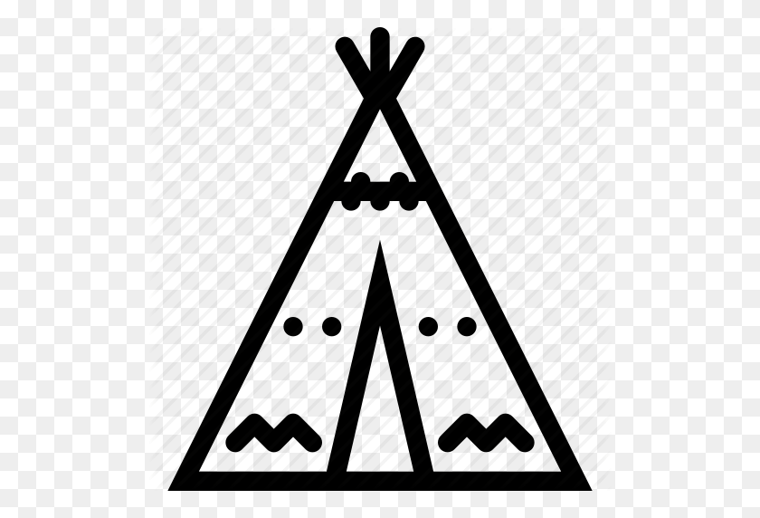512x512 Download Black And White Teepee Png Clipart Tipi Computer Icons - Teepee Clipart Free