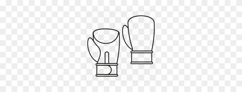 260x260 Download Boxing Clipart Boxing Glove Boxing, Illustration, Chair - Boxing Gloves Clipart Black And White
