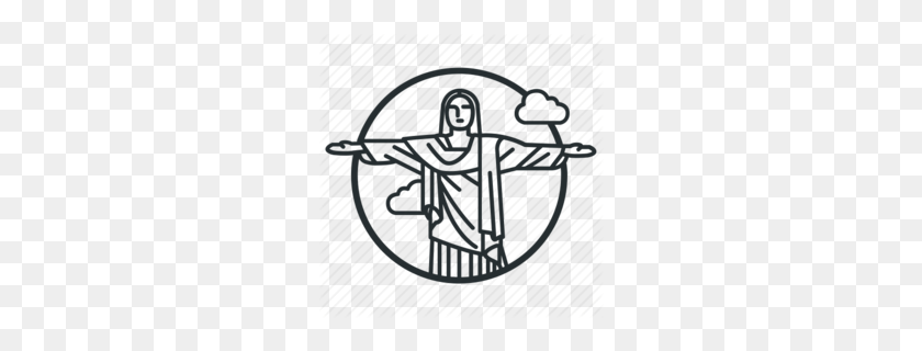 260x260 Скачать Клипарт Рисунок Статуи В Бразилии Рисунок Христа-Искупителя - Бразилия