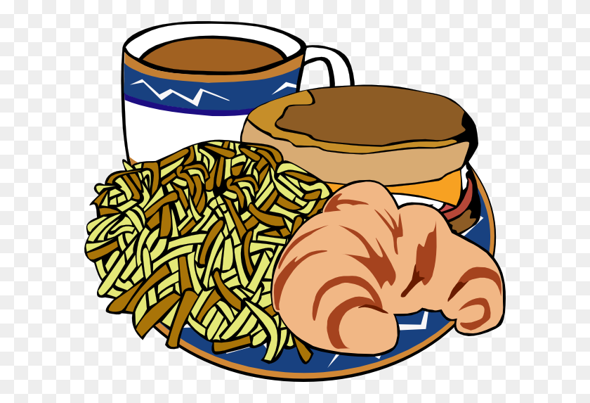 600x513 Скачать Картинки Завтрак Бесплатный Клипарт Еды Для Завтрака - Бутерброд Клипарт
