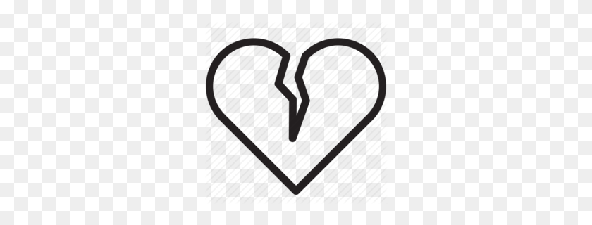 260x260 Download Broken Heart Outline Png Clipart Broken Heart Divorce - Heart Outline PNG