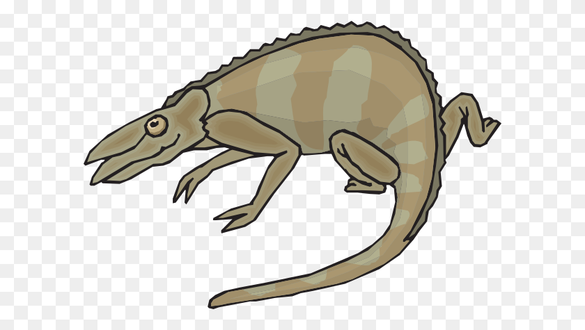 600x415 Download Brown And Gray Chameleon Clipart - Chameleon PNG