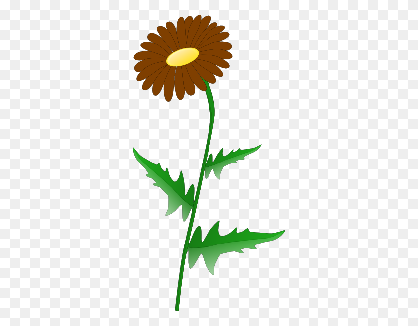306x596 Download Brown Daisy Clipart - Daisy PNG