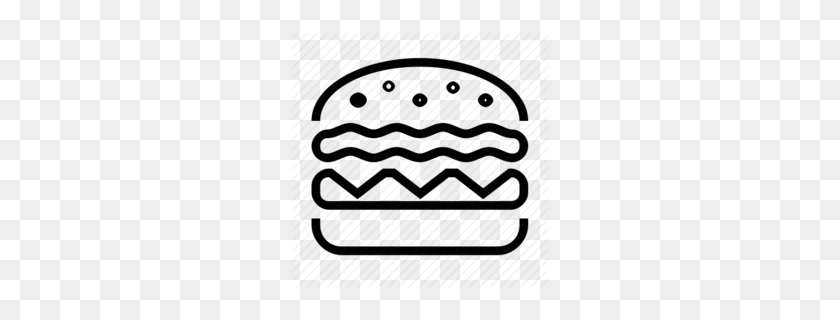 260x260 Download Burger Icon Outline Clipart Hamburger Cheeseburger Clip Art - Cheeseburger Clipart