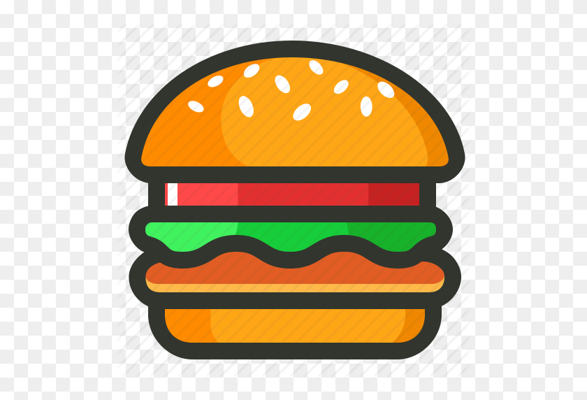 512x512 Descargar Burger Icon Png Clipart Hamburguesa Veggie Burger Clipart - Sandwich Clipart Png