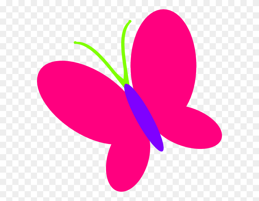 600x592 Download Butterfly Clipart - Pink Butterfly PNG