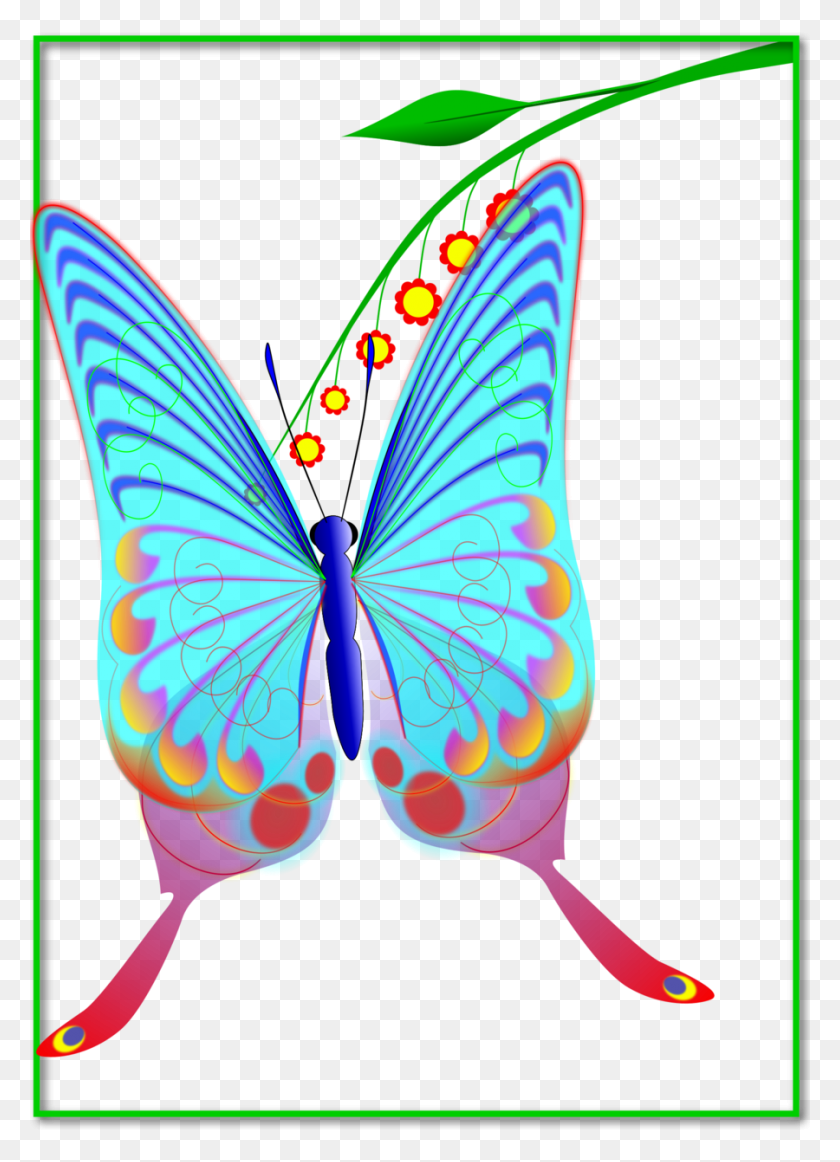 900x1272 Download Butterfly Clipart Monarch Butterfly Clip Art Butterfly - Moth Clipart