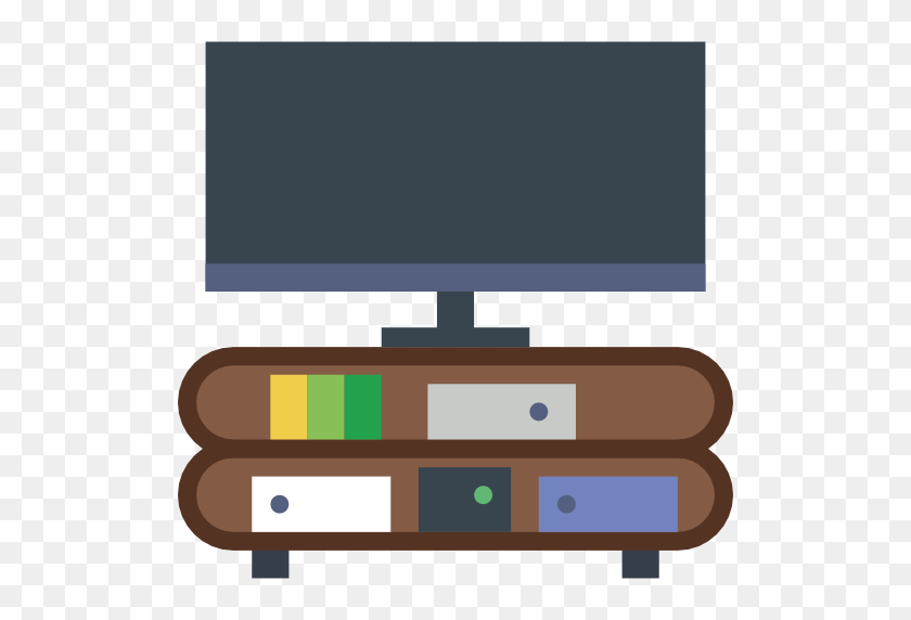 512x512 Descargar Gabinete Y Tv De Dibujos Animados Png Clipart Clipart De Televisión - Pantalla De Tv Clipart