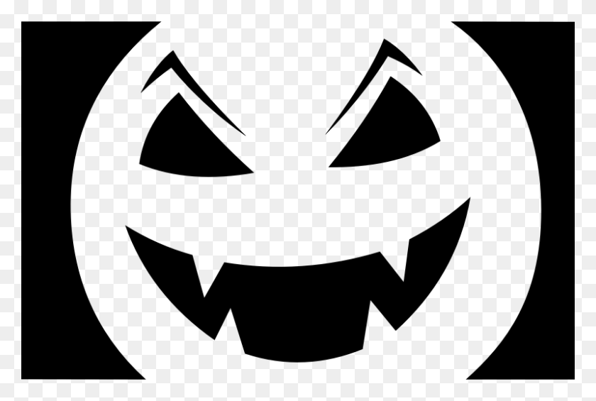 800x518 Скачать Calabaza Halloween Silueta Клипарт Jack O 'Lantern - Фонарь Клипарт