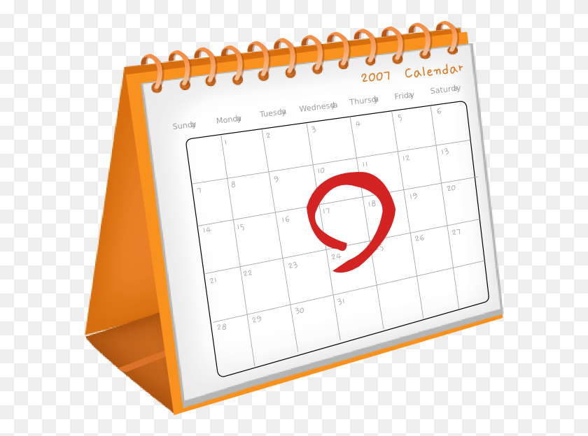 600x564 Download Calendar Date Clipart - Calendar Clip Art