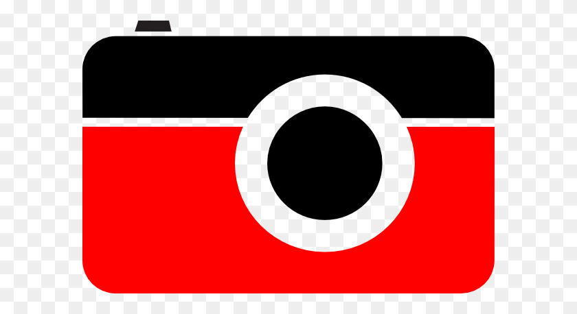 600x398 Скачать Camera Red Black Clipart - Красная Камера Png