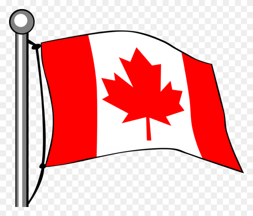 900x760 Download Canada Flag Cartoon Clipart Flag Of Canada Clip Art - Treeline Clipart