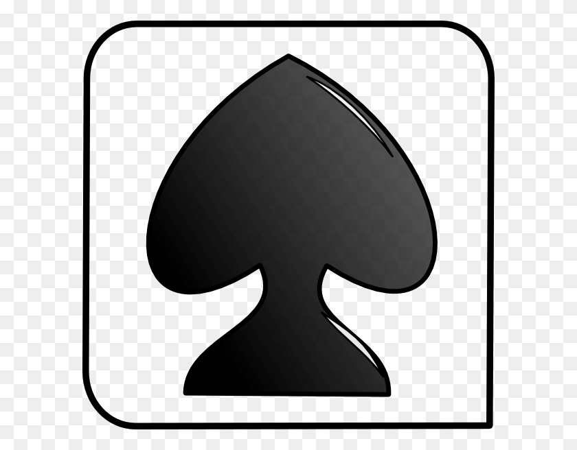 600x596 Download Card Symbol Spade Clipart - Spade PNG
