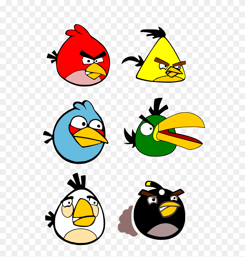 611x822 Download Cartoon Characters Angry Birds Clipart Angry Birds Star - Star Wars Characters Clipart