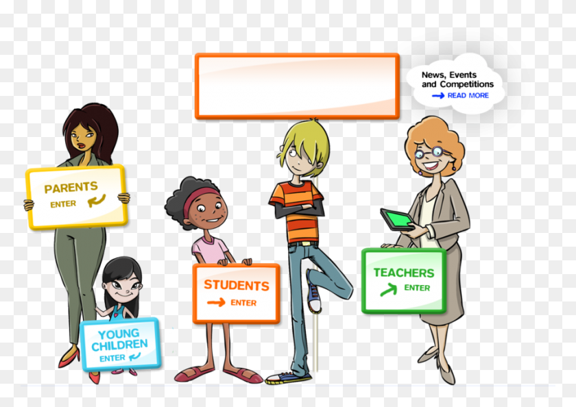 900x617 Download Cartoon Clipart School Bullying - Students Sharing Clipart