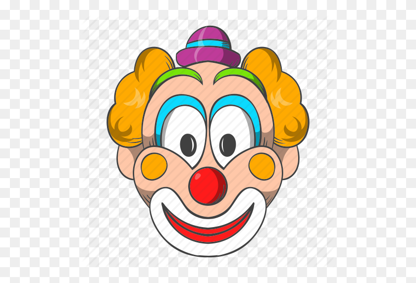 512x512 Download Cartoon Clown Head Clipart Royalty Free Illustration - Clown Nose Clipart