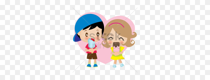 Download Cartoon Couple Eat Ice Cream Clipart Ice Cream Clip Art - Watercolor Cake Clipart