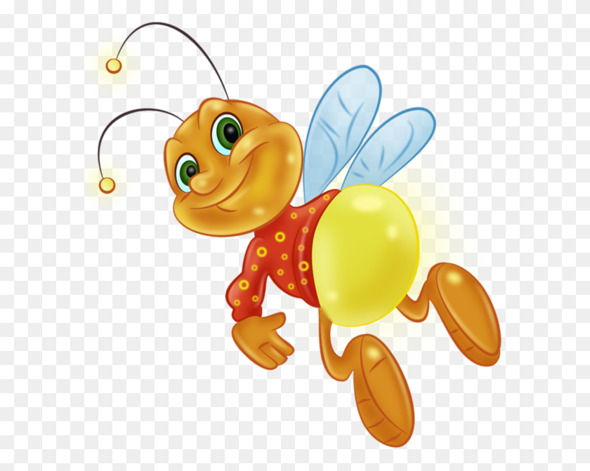 600x611 Descargar Cartoon Fireflies Clipart Clipart De Dibujos Animados Firefly, Bee - Clipart Firefly