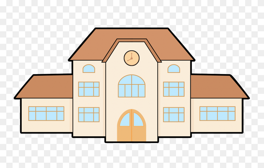 1600x980 Download Cartoon Pictures Of School Buildings Building Clip Art - Education Clipart PNG