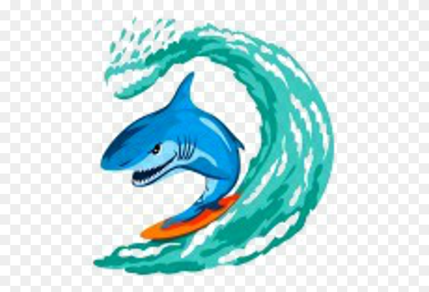 512x512 Descargar Tiburón De Dibujos Animados Lindo Fondo Transparente Clipart De Tiburón - Ataque De Tiburón Clipart