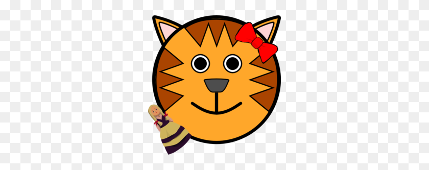 260x273 Download Cartoon Tiger Face Clipart Cat Clip Art Cat Clipart - Prairie Clipart