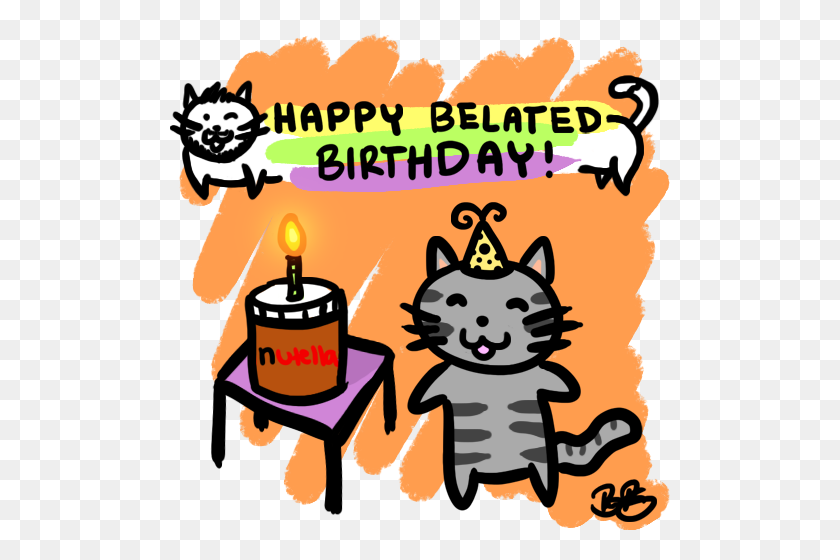 500x500 Download Cat Clipart Bengal Cat Kitten Clip Art Kitten, Cat - Happy Birthday Cat Clipart