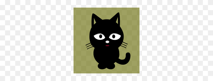 260x260 Скачать Клипарт Кошка Черная Кошка Домашняя Короткошерстная Кошка Картинки - Клипарт Голова Кошки