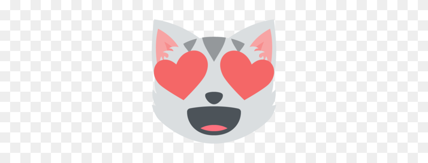 260x260 Скачать Cat Emoji Clipart Cat Kitten Clip Art - Heart Emoji Clipart