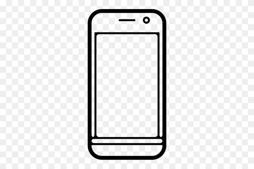 260x498 Download Cell Phone Vector Png Clipart Iphone - Phone Vector PNG