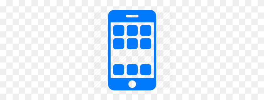 260x260 Скачать Мобильный Телефон Синий Клипарт Для Iphone Картинки Для Iphone - Для Iphone Клипарт Png