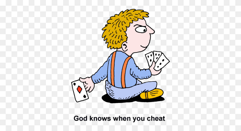 346x400 Download Cheater Clipart Cheating Clip Art Text, Product, Line - Hand Of God Clipart