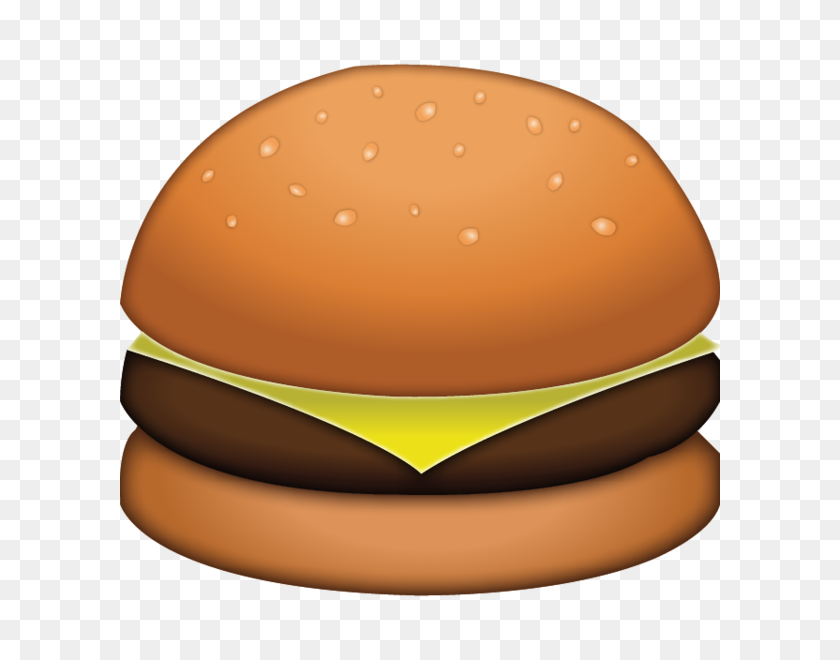 600x600 Скачать Cheese Burger Emoji Icon Emoji Island - Hamburger Bun Clipart