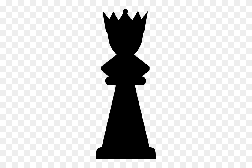 199x500 Скачать Векторный Клипарт Шахматная Королева Шахматная Фигура Королева Шахмат - Клипарт Королева Черно-Белое
