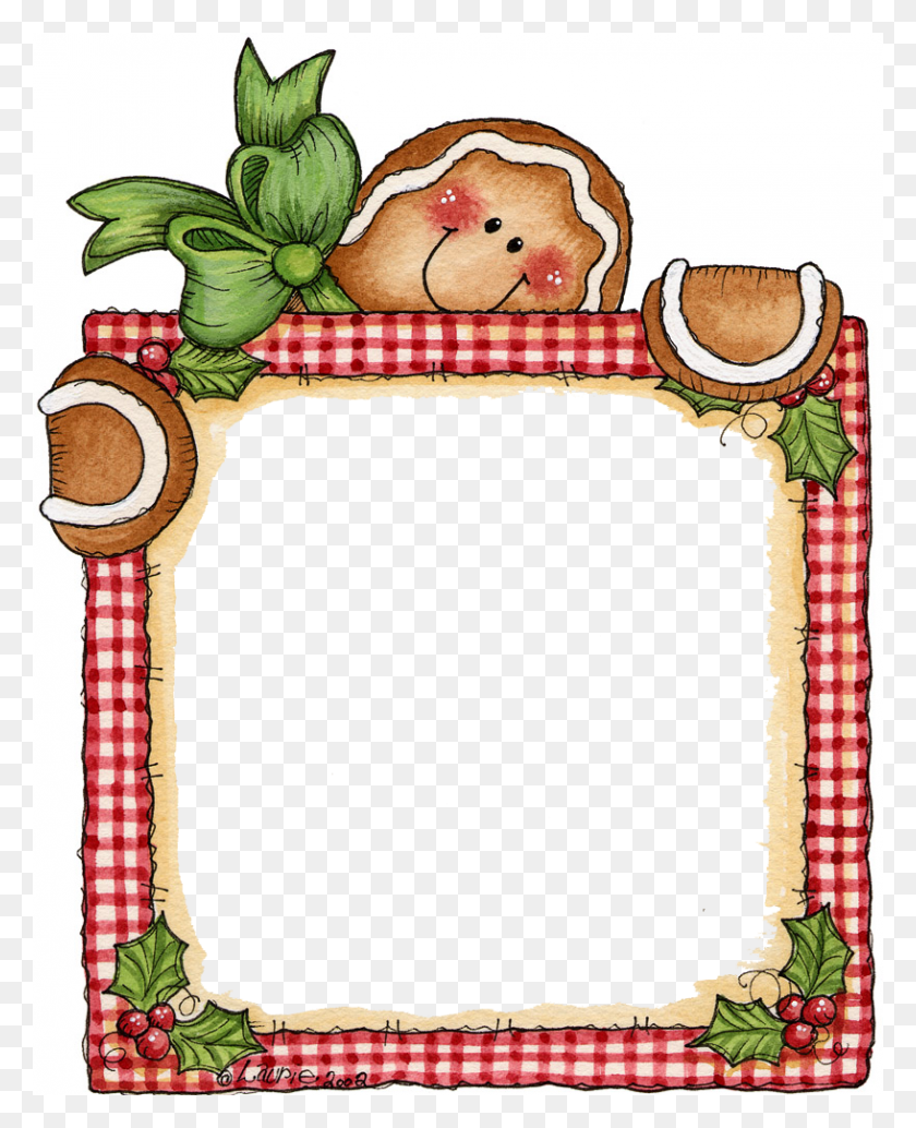 816x1019 Download Christmas Gingerbread Border Clipart Christmas Graphics - Gingerbread Clipart Free