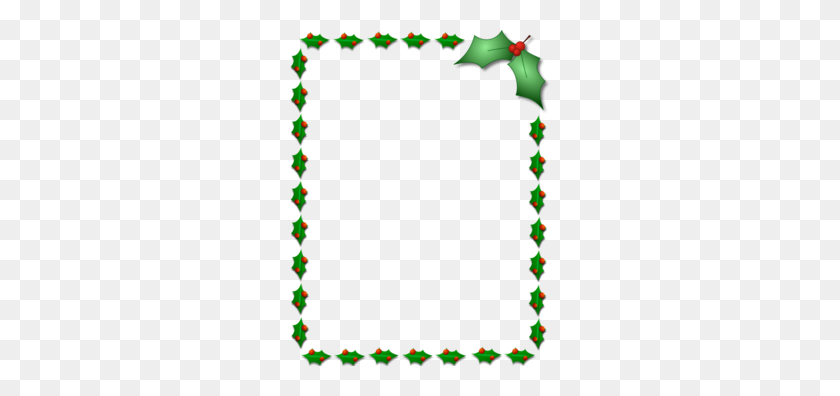 260x336 Download Christmas Holly Border Clipart Borders And Frames Clip - Picture Frame Clip Art Border