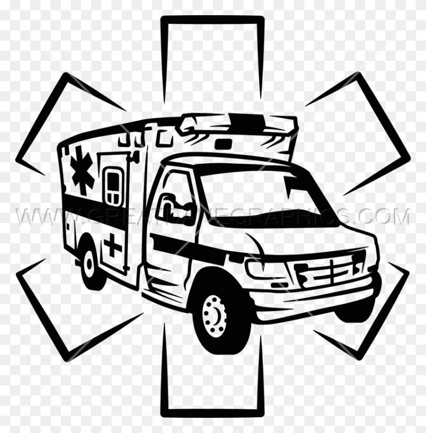 825x840 Download Clip Art Black And White Ambulance Clipart Ambulance - Truck Clipart Black And White