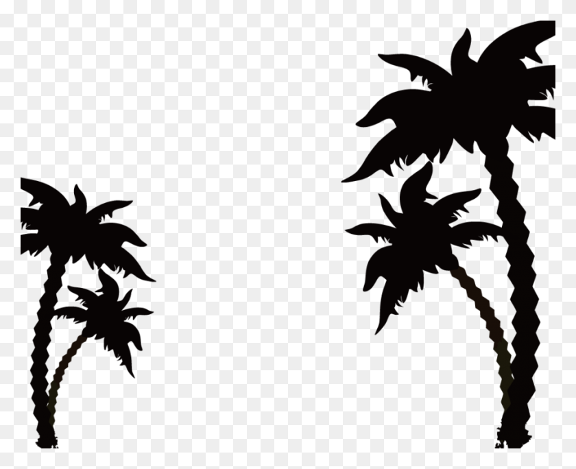 900x720 Download Coconut Tree Silhouette Vector Png Clipart Clip Art - Palm Tree With Coconuts Clipart