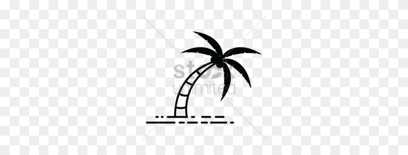 260x260 Download Coconut Tree Vector Art Clipart Drawing Clip Art - Coconut Clipart Black And White