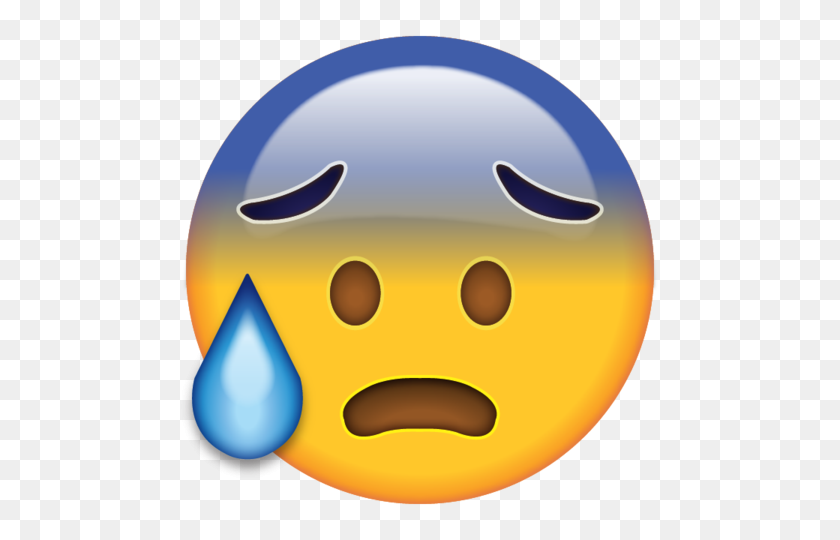 480x480 Download Cold Sweat Emoji Icon Emoji Island - Sweat Emoji PNG