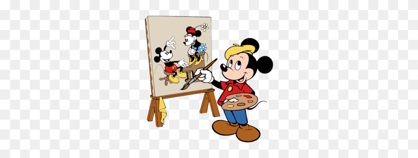 260x257 Download Coloring Book Disney Cover Clipart Mickey Mouse Painting - Mickey Mouse Clipart PNG