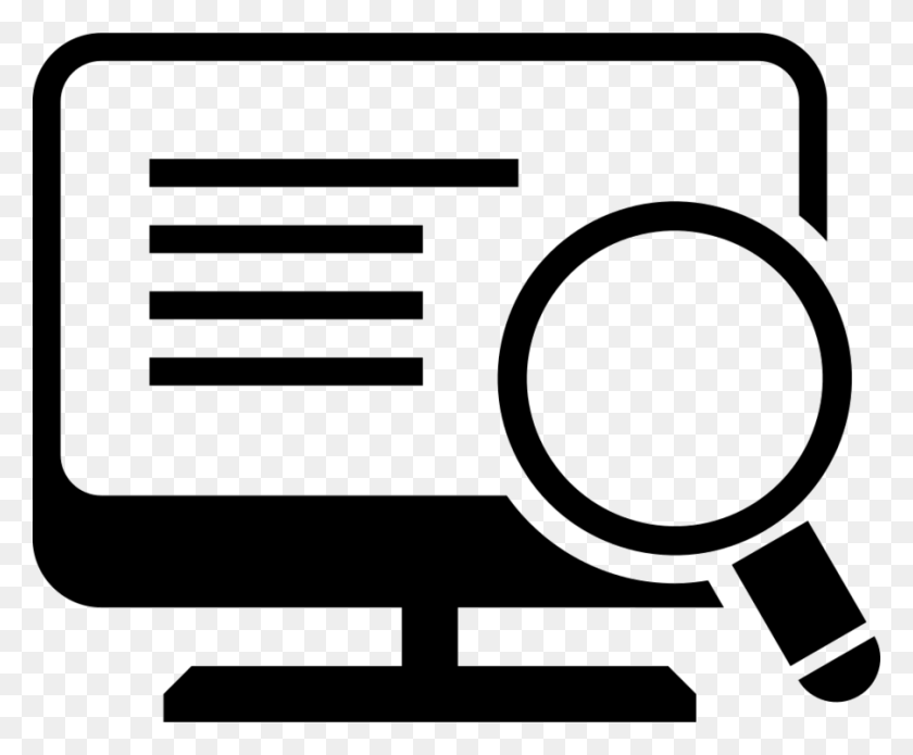 900x733 Download Computer With Magnifying Glass Icon Clipart Computer - White Magnifying Glass Icon PNG
